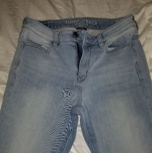 light wash high rise jegging